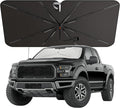 EcoNour Premium Umbrella Windshield Sun Shade for Car | Foldable UV Blocker Front Windshield Sunshade | Umbrella Shade Accessories with Storage Pouch | Full Size SUVs &MPV| Large - 61"x35"