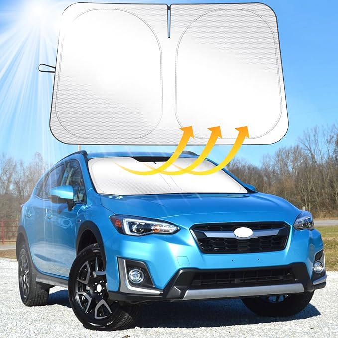 Car Windshield Sun Shade Compatible with 2018 2019 2020 2021 2022 2023 2024 2025 2026 Subaru Crosstrek 2.0i Premium Limited Wagon Accessories Foldable Sunshade Custom Windshield Sun Visor
