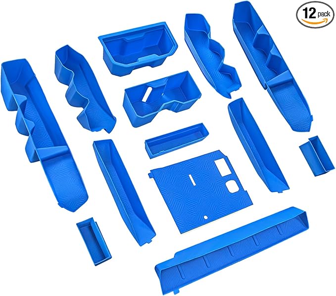 bgucar Interior Silicone Liner Insert Custom Fit for Tacoma 2024-2026, Silicone Organizer Tray for Tacoma Gen 4th Double Cab only - Fully Covered - for Tacoma Accessories