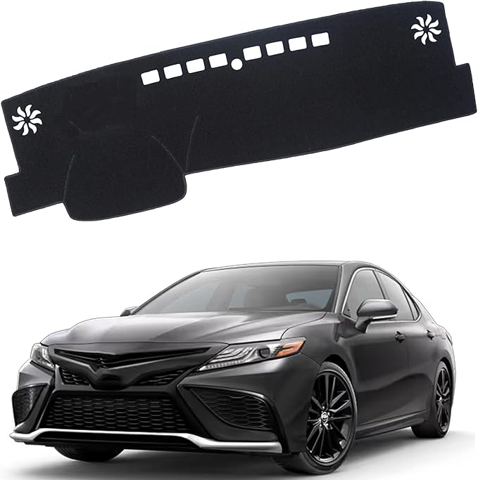 Dashboard Mat Cover for Toyota Camry 2024 2023-2018 Without HUD Nonslip Center Console Sunshield Glare UV Rays Protector Accessories