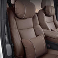Car Headrest & Lumbar Support Set,Premium Skin-Feeling Napa Leather Soft and Comfortable Headrest,Car Seat Headrest Pillow Waist Support Car Interior Accessories for Driving Home Office
