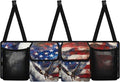 CLOHOMIN Eagle Trunk Organizer for Car American Flag Car Storage Oraganizer Patriotic Back Seat Hanging Storage with 4 Large Pockets Multi Cargo Storage Bag for SUV Car Sedan