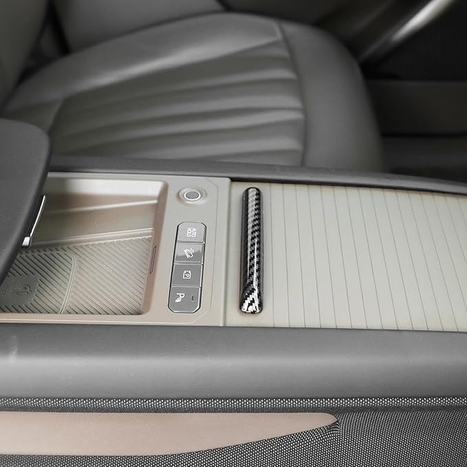 YOUTOOCAR Center Console Sliding Box Handle Cover Compatible with Kia EV9 2024-2026 Accessories (Carbon Fiber Pattern)