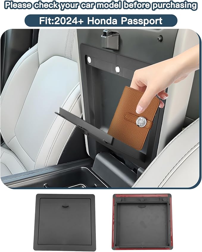 Ruiya Console Organizer Compatible with (2024~2026) Honda Passport & (2023~2026) Honda Pilot Accessories Hidden Armrest Organizer for 2026 Honda Passport Trailsport Accessories