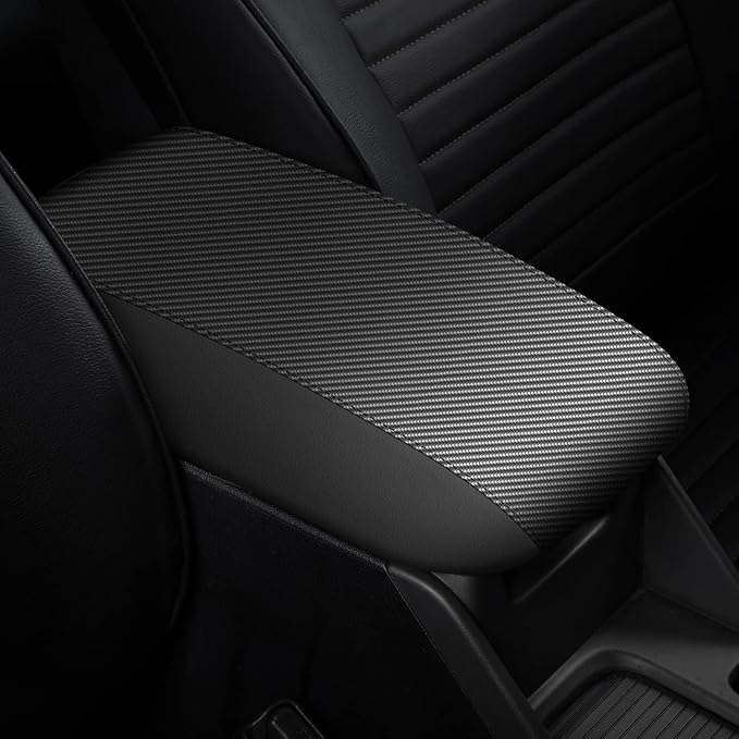 AOMSAZTO Console Covers for 2017-2019 Ford Escape Carbon Fiber