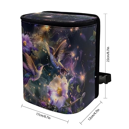 Hummingbird Car Trash Can Lightweight Hanging Garbage Bin for Back Seat Leak Proof Car Trash Bag Hanging Fashion Auto Interior Universal Fit Most Cars Sedan Van Truck SUV