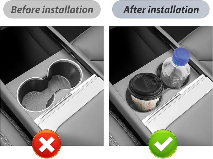SKTU for 2025 2026 Tesla Model Y Cup Holder for 2025 2026 Tesla Model Y Central Control Cup Holder Tesla Model Y 2025 2026 Accessories Rubber Cup Pad 2025 2026 Model Y Non-Slip Pad
