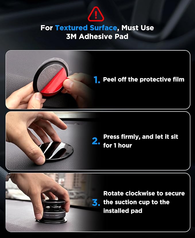 Beeasy for MagSafe Car Mount Upgraded Vacuum Suction Dashboard Phone Holder, 360° Adjustable Foldable Car Mount for iPhone17 16e 16 15 14 13 12 Pro Max, Fit for Gym/Smooth Surface, White