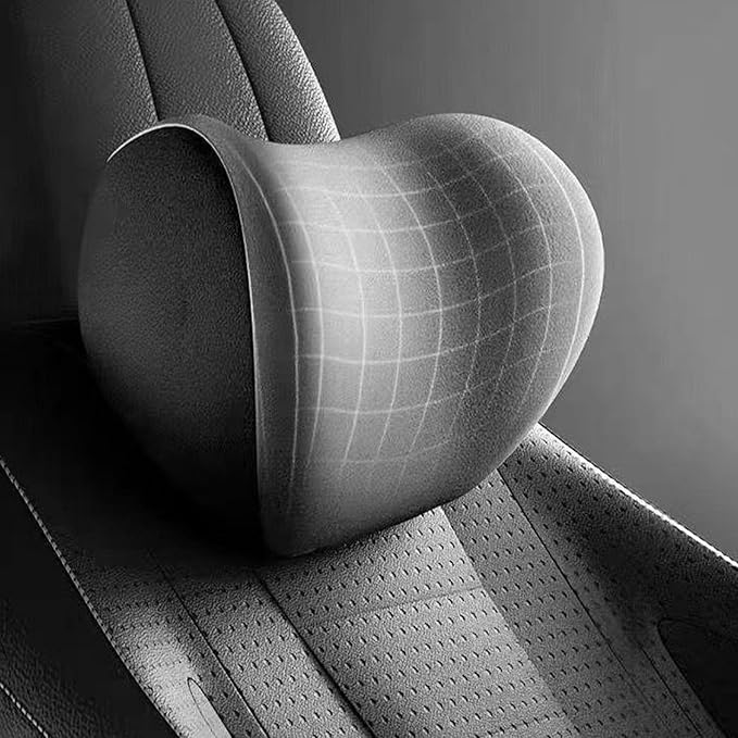 Ergonomic Car Seat Headrest & Lumbar Cushion, Ergonomic Car Seat Headrest Neck Rest Cushion Lumbar Support Pillow (Black)