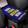 Customized Car Armrest Cushion Personalized Text Image Logo Custom Auto Center Console Armrest Pad Cushion Universal Deco Pad Center Console Cover for Car Seat Handrail Box, Navy