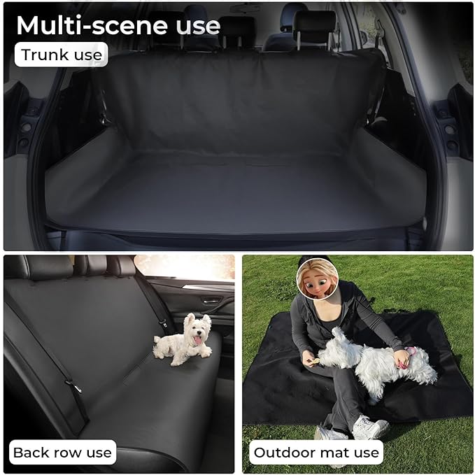 Xokaimeo Waterproof Car Seat Covers Black - Washable Rear Bench Car Seat Protectors with Anti Slip Bottom - Durable Auto Seat Cushions Universal Fit for Vehicles Cars SUV Trucks