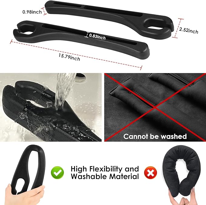 Car Seat Gap Filler 2 Pack, Universal Fit for Most Cars, Trucks, SUVs, Seat Gap Filler Prevents Things from Falling
