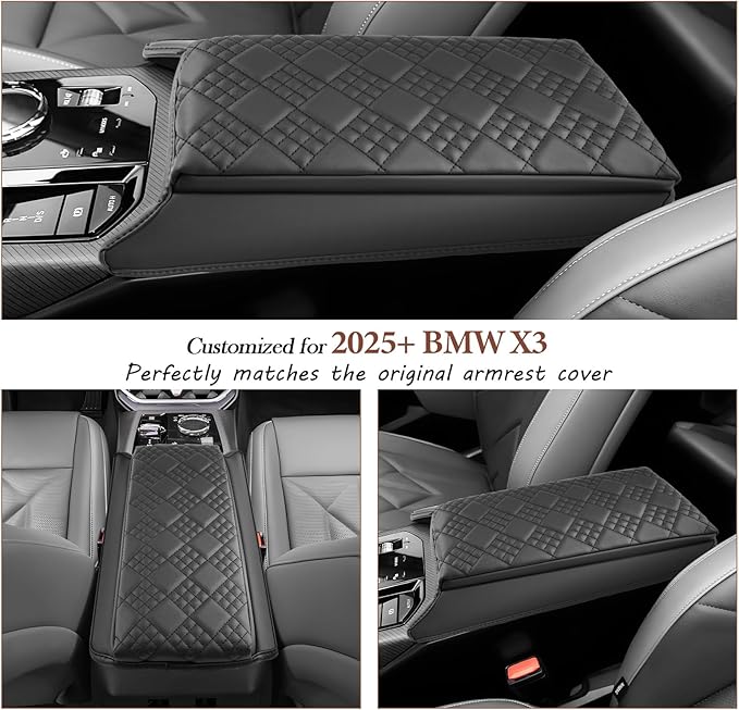 SKTU for 2025 2026 BMW X3 Accessories Center Console Cover for 2025 2026 BMW X3 Armrest Cover BMW X3 2025 2026 Accessories 2025 2026 X3 (30 xDrive/M50 xDrive) Center Console Cushion
