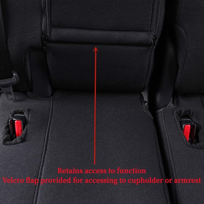 coverdream Grand Highlander Seat Covers for 2024 2025 2026 Toyota Grand Highlander SUV,2nd Row 40/60 Split,Fully Covered,UV Resistant Polyester Car Seat Protector(Full Set,Black)