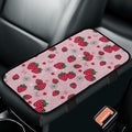 Bulopur Pink Strawberry Arm Rest Cover Car Protect from Pet Claws Car Center Console Cover Easy to Install Auto Console Armrest Cover Flannel Universal Fit for Auto Truck Van SUV