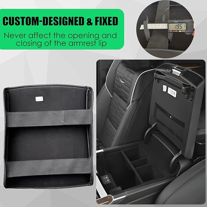 Center Console Cover for Cadillac Escalade 2021 2022 2023 2024 2025 2026 - Premium PU Leather Armrest Pad with Extra Padding, Scratch-Resistant & Stylish for Escalade Interior Accessory