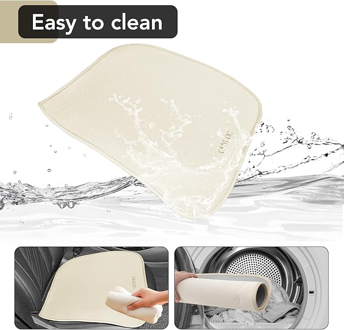 Car Seat Cover, Fit for All Car Seats, Wear-Resistant, Scratch Resistant, Washable, Used All Year Round, Protects The Seat, Does Not Affect Heating and Ventilation, Beige 2 PCS
