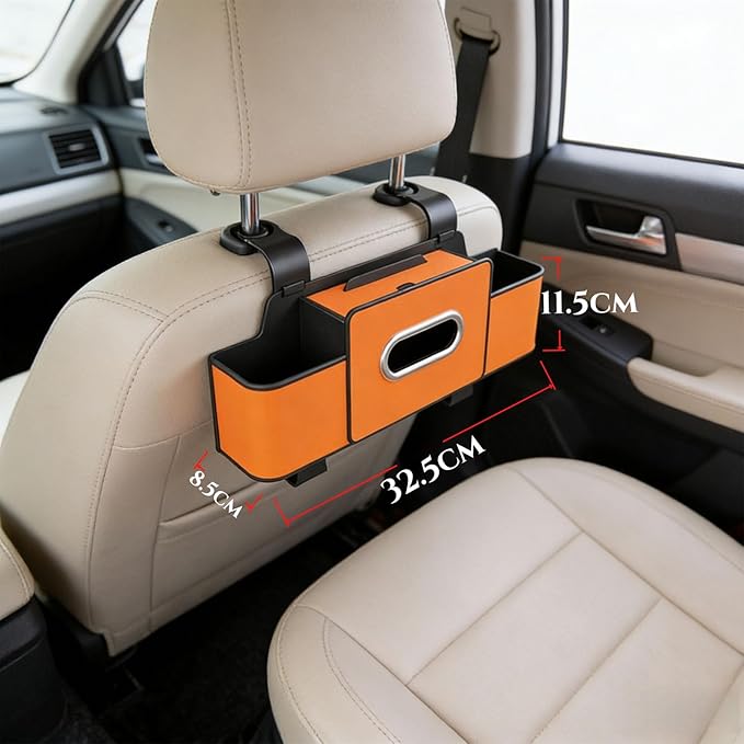 EZNFSW Car Organizers and Storage Box Behind Seat, Car Organizer Back Seat With Multiple Pockets, Hanging Car Seat Storage Travel Essentials, Snacks, Bottles (Brown,2pcs)