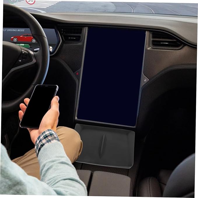 LIFKOME Center Console Cordless Charging Pad -Skid Silicone Mat for Vehicle Dashboard Accessory for Convenient Phone Charging