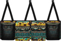 CLOHOMIN Aztec Tribal Trunk Organizer for Car Women Sunflower Car Organizer Backseat Hanging Storage Bag for SUV Vehicle Sedan Truck Foldable Car Cargo Storage Organizer