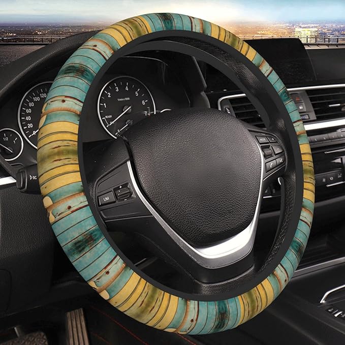 Guitar Wood Universal Fit Steering Wheel Cover for Car, Truck, and SUV, Durable Steering Wheel Protection