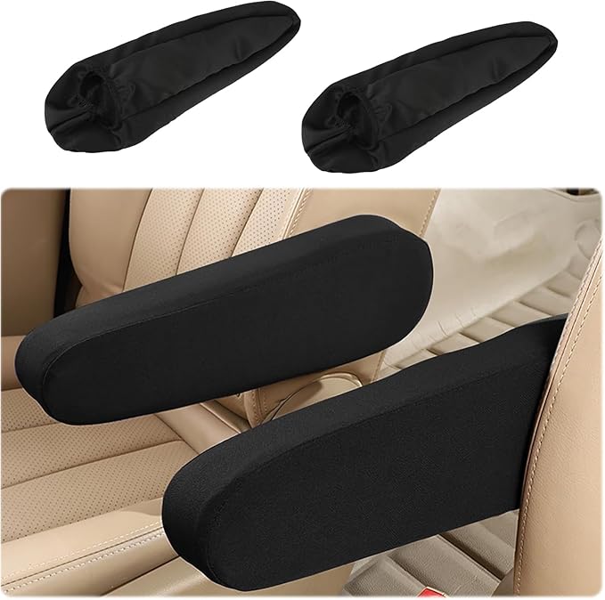 2 Pcs Arm Rest Cover for Car Arm Rest Cushion Armrest Covers Elastic Fabric Car Front Seat Universal Replacement Center Console Lid Skin Protectors Car Interior Accessories for Car SUV Truck Van
