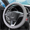 zipelo Elastic Stretch Steering Wheel Cover, Microfiber Breathable Ice Silk, Universal 15 Inch Anti-Slip Car Steering Wheel Protector, Warm in Winter and Cool in Summer, for Men and Women (Gray)