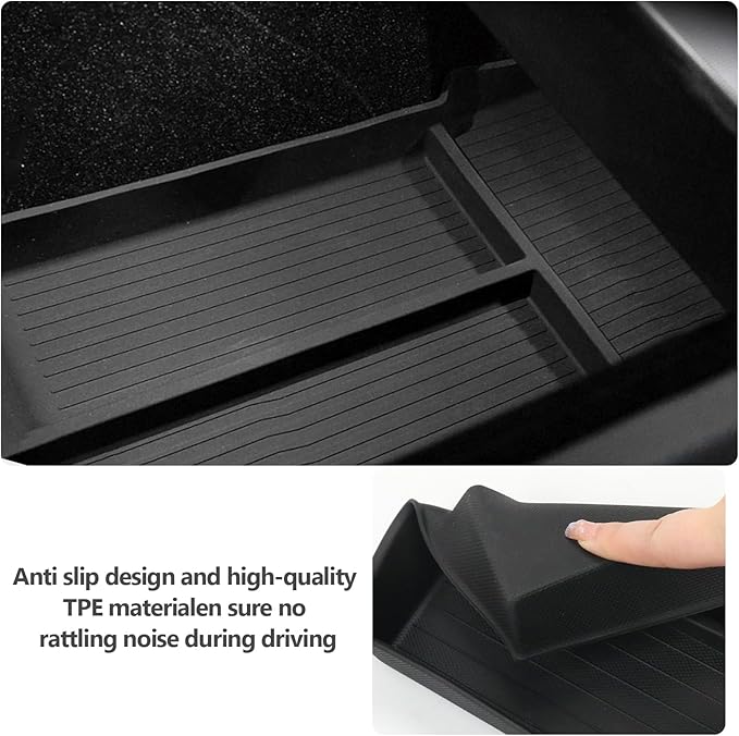 2PCS Center Console Organizer Lower Storage Box for Tesla Model 3 Highland 2024 2025 Tesla Interior Accessories