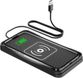 Car Wireless Charger Pad, 15W Fast Wireless Car Charger, Non-Slip Phone Charger Compatible with iPhone 16/15/14/13/12, Samsung S25–S9, Android Phones ﻿
