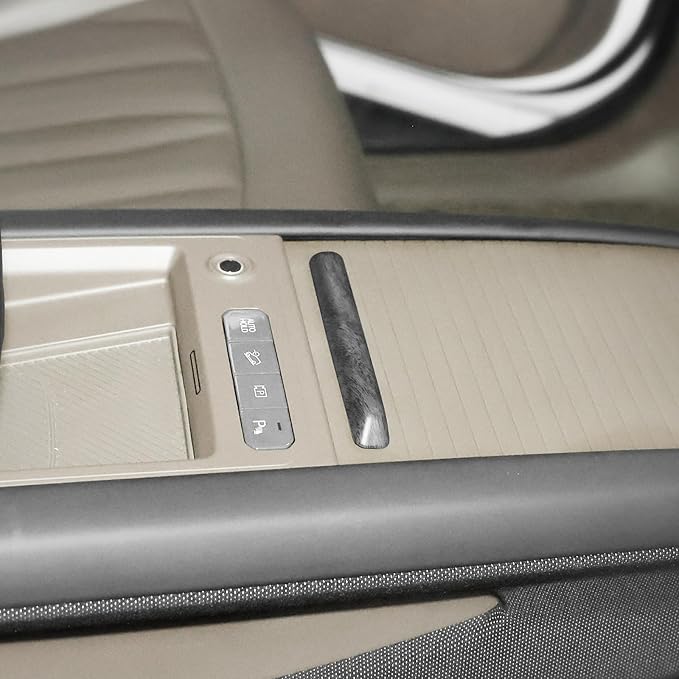 YOUTOOCAR Center Console Sliding Box Handle Cover Compatible with Kia EV9 2024-2026 Accessories (Wood Grain)