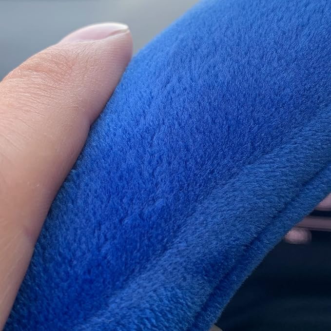 Fluffy Steering Wheel Cover, Short Plush Auto Accessories for Men and Women with Inner Ring Universal 15 Inch (Blue)