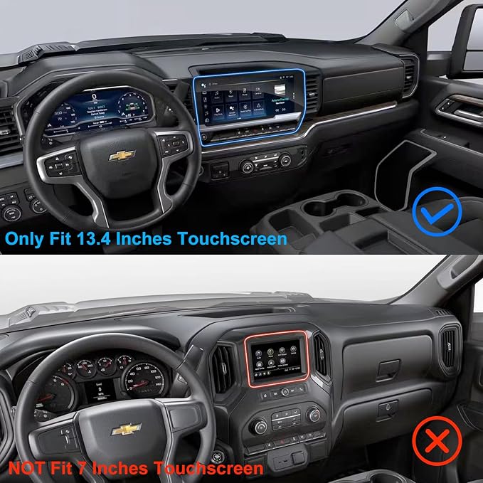 for 2022 2023 2024 2025 2026 Chevrolet Silverado & GMC Sierra Phone Mount, 2022+ Chevy Silverado 1500/2500/3500 Magsafe Phone Holder, Only fit 13.4" Touchscreen, 2025 Silverado & Sierra Accessories
