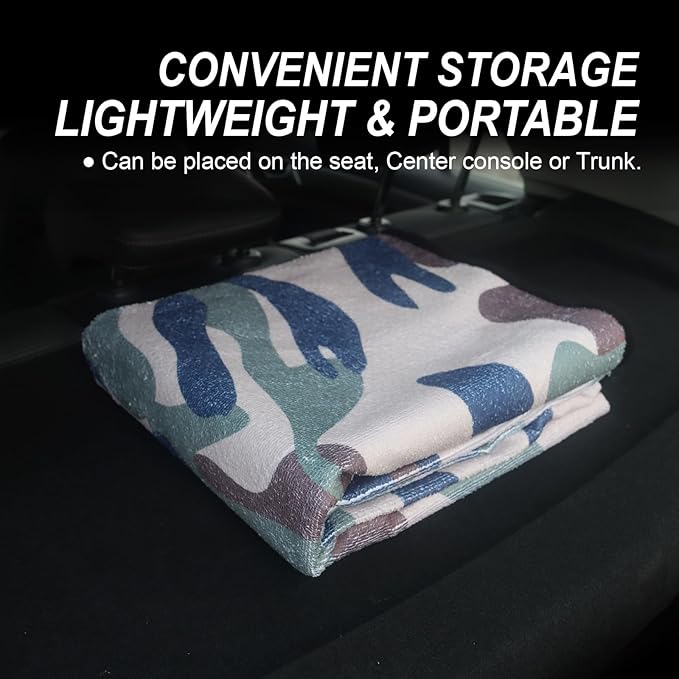 nbnhxnff Sweat Towel Car Seat Cover Protector Rear Seats for Gym Workout, Running, Swimming, Beach and Hiking, Waterproof Universal Seat Cover for Car, Trucks, Van&SUV(Camouflage, 1pcs Rear Seat)