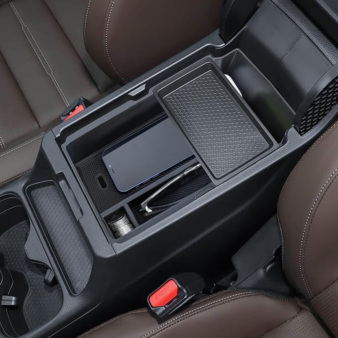 Neepiar Center Console Organizer Compatible with 2026 2025 2024 2023 Honda CRV Armrest Storage Box Coin and Glass Holder ABS Plastic Insert Secondary Storage Interior Accessories