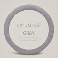 Furry Winter Car Steering Wheel Cover for Women, Soft Fleece Short Plush Warm Universal Auto Accessories for Vehicle, Sedan, Fuzzy, Anti Slip, Gray, Standard Size, 14.75-15.15in
