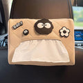 PU Leather Universal Car Tissue Organizer - Sun Visor & Backseat Holder (Beige2)