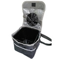 Car Trash Can Waterproof Vehicle Garbage Bin, Leakproof Anti Slip Floor Mat Clip Trash Bag Holder for Car, Truck, SUV, Van Portable Auto Trash Container with Stability Clips (Black with Cover, Small)