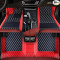 TREGOO All Weather Car Mats Custom Fit Non Slip Floor Mats for 1998-2025 Cars Personalized Leather Protection Pads Suitable for Men Women (Edge red, Middle Black, Beige)