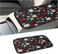 Flower Car Center Console Covers, Cute Breathable Scratch & Wear Resistant Vehicle Armrest Cushion Pad, Stylish Automotive Interior Middle Console Protector, Universal Fit