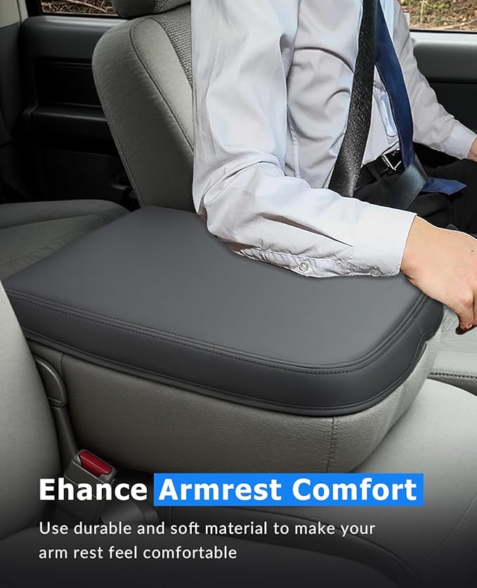 INTGET Center Console Cover for 2002-2012 Dodge Ram 1500 2500 3500 Accessories Interior Middle Armrest Arm Rest ST, SLT, Laramie, Sport, TRX4 Cushion Pad Protector(Fit for Jump Seat Console)