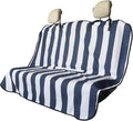 LoyaGour Back Seat Cover for Car Trucks Van SUV,Waterproof Rear Bench Towel Seat Covers for Dogs and Kids,Automotive Backseat Protector (Blue Stripe)