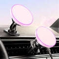 for Magsafe Car Mount Charger, [2025 Upgrade] 15W 2in1 Magnetic Wireless Car Charger, for Magsafe Car Charger, Vent/Dashboard Phone Holder, ONLY for iPhone 17 16 15 14 13 12 Series (Pink)
