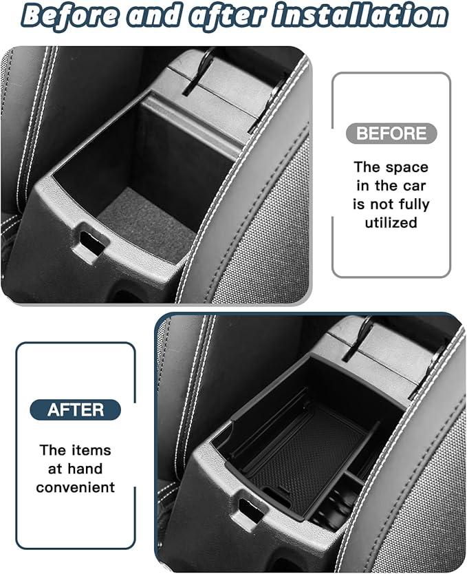 Ruiya 2020-2026 Hyundai Venue Center Console Organizer for 2025 Hyundai Venue Accessories ABS Material Armrest Console Organizer Compatible with 2020 2021 2022 2023 2024 2025 2026 Hyundai Venue