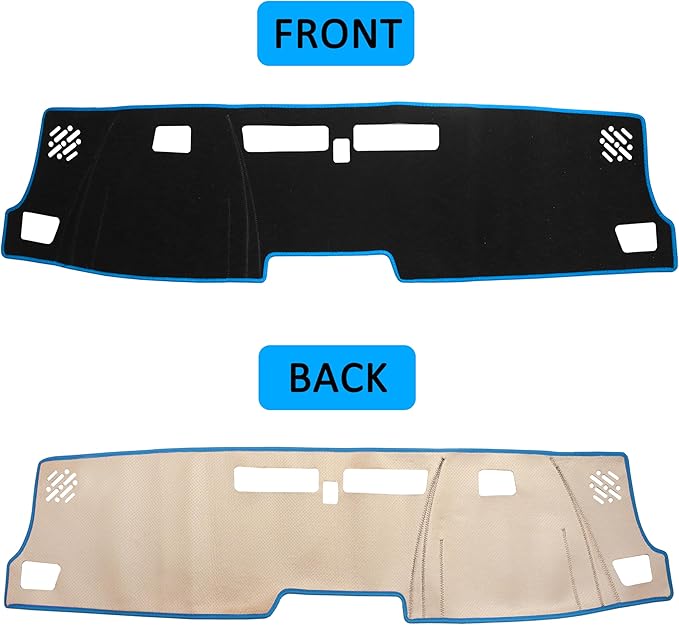 Dash Cover for Chevy Colorado/Gmc Canyon 2023 2024 2025 2026 Dashboard Cover Mat Center Console Non-Slip No Glare Protector Mat Pad Sunshade Interior Accessories for Chevylot Colorado, Blue Trim