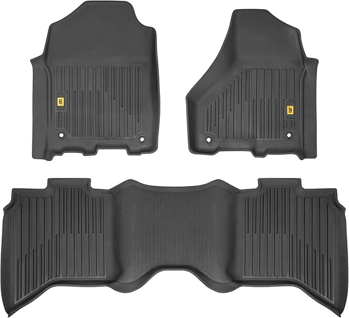 CAT® JustFit™ 3D Custom Fit Floor Mats for Dodge Ram 1500 Crew Cab 2009-2018, Dodge Ram 2500/3500 Crew Cab 2010-2018, Classic 2019-2024 - Heavy Duty Floor-Liner Protection Laser Measured
