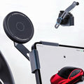 for Tesla Phone Mount Model 3/Y/S/X, Strong Magnetic Silicone Head, Adjustable Arm Phone Holder, for All Smartphones Models and 2CM Center Screen(Curved Screen Not Supported), Left