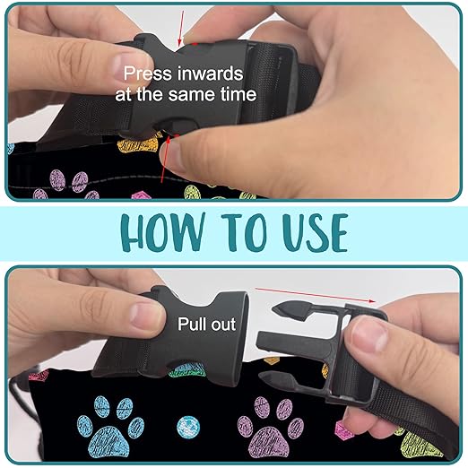 KXWQTRDD Car Garbage Bag Colorful Paw Prints and Diamond Drawstring Car Trash Bag Hanging for Back Seat with Adjustable Buckle Canvas Vehicle Trash Can Easy-to-Install