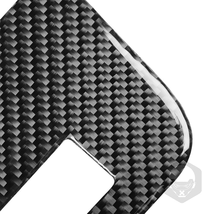 NVCNX Real Premium Carbon Fiber for Chrysler 300 Accessories 2015-2023 2016 2017 2018 2019 2020 2021 2022 S/C/Limited/Touring Car Rear USB Charging Port Panel Cover Interior Trim 2PCs, for 0 Button