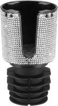 JOYTUTUS Upgraded Car Cup Holder Expander with Offset Base, Fit for YETI, Hydro Flask, Large Cup Holder Expander for Car Hold 18-40 oz Bottles and Mugs, Other Bottles in 3.4"-3.8"(Bling)