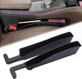 2 Packs Car Seat Gap Filler Organizer, Dual Slot Car Seat Gap Organizer, Gap Filler for Car, SUV, Trunk, Sedan Side Seat Gap Between Seat and Console, Car Seat Gap Plug with Storage Slot (Black)